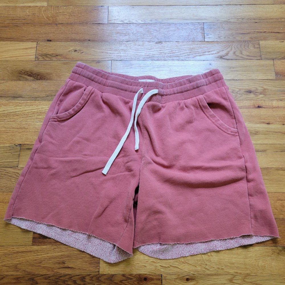 Marine Layer Men's Fleece Sweatpants 6" Inseam Red, Size Large